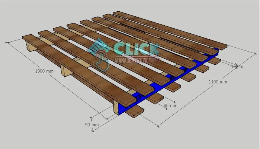 Wooden Pallet Type 2 Way 1300 x 1100 x 126 mm