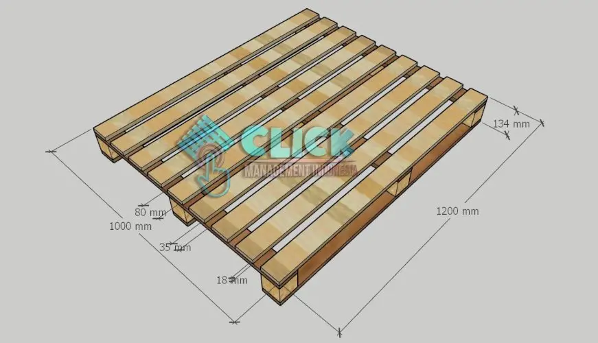 Wooden Pallet Type 4 Way 1200 x 1000 x 134 mm